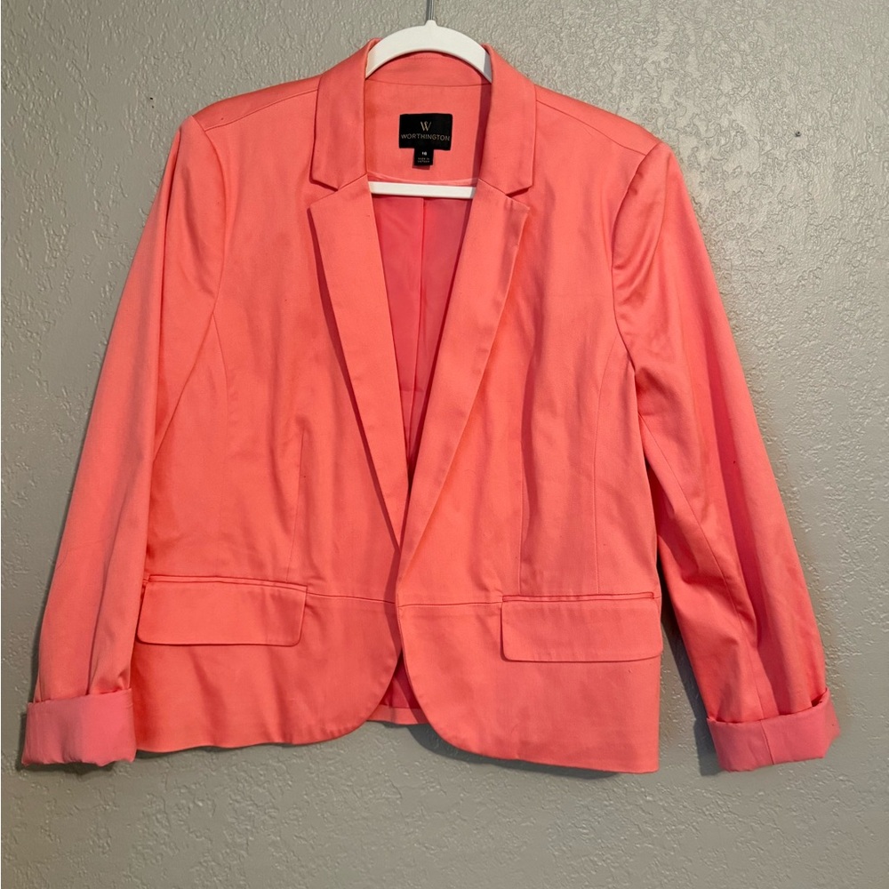 Chic Worthington Women's Pink Blazer Size 16